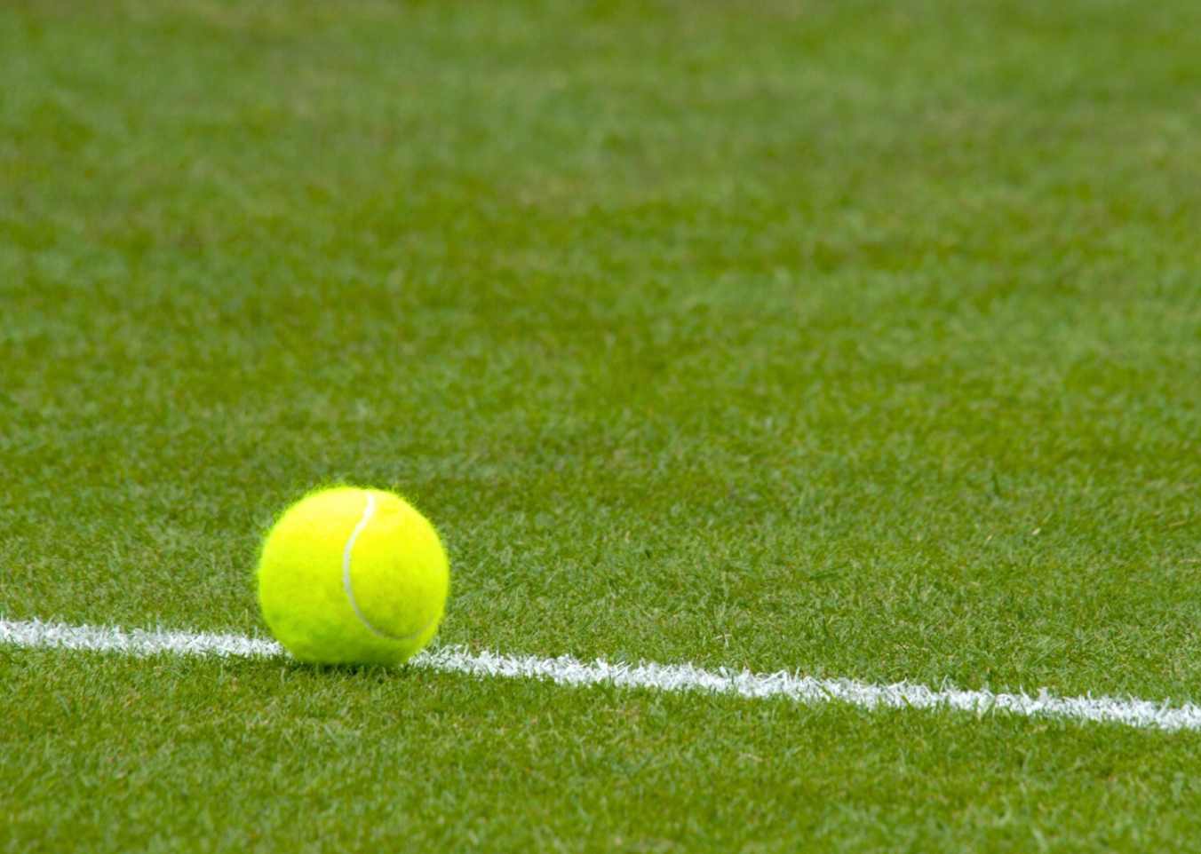 tennis ball on court