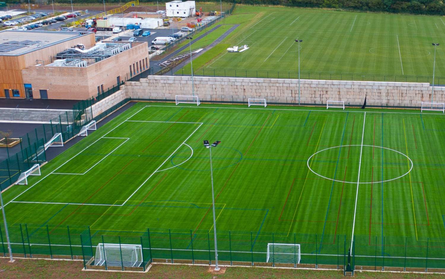 completed artificial pitch in school