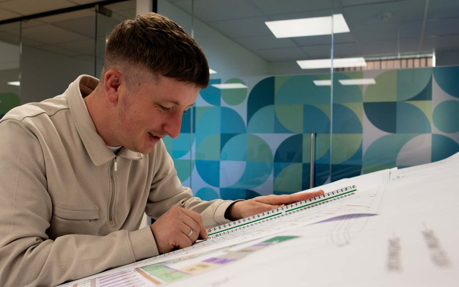 person designing sports infrastructure