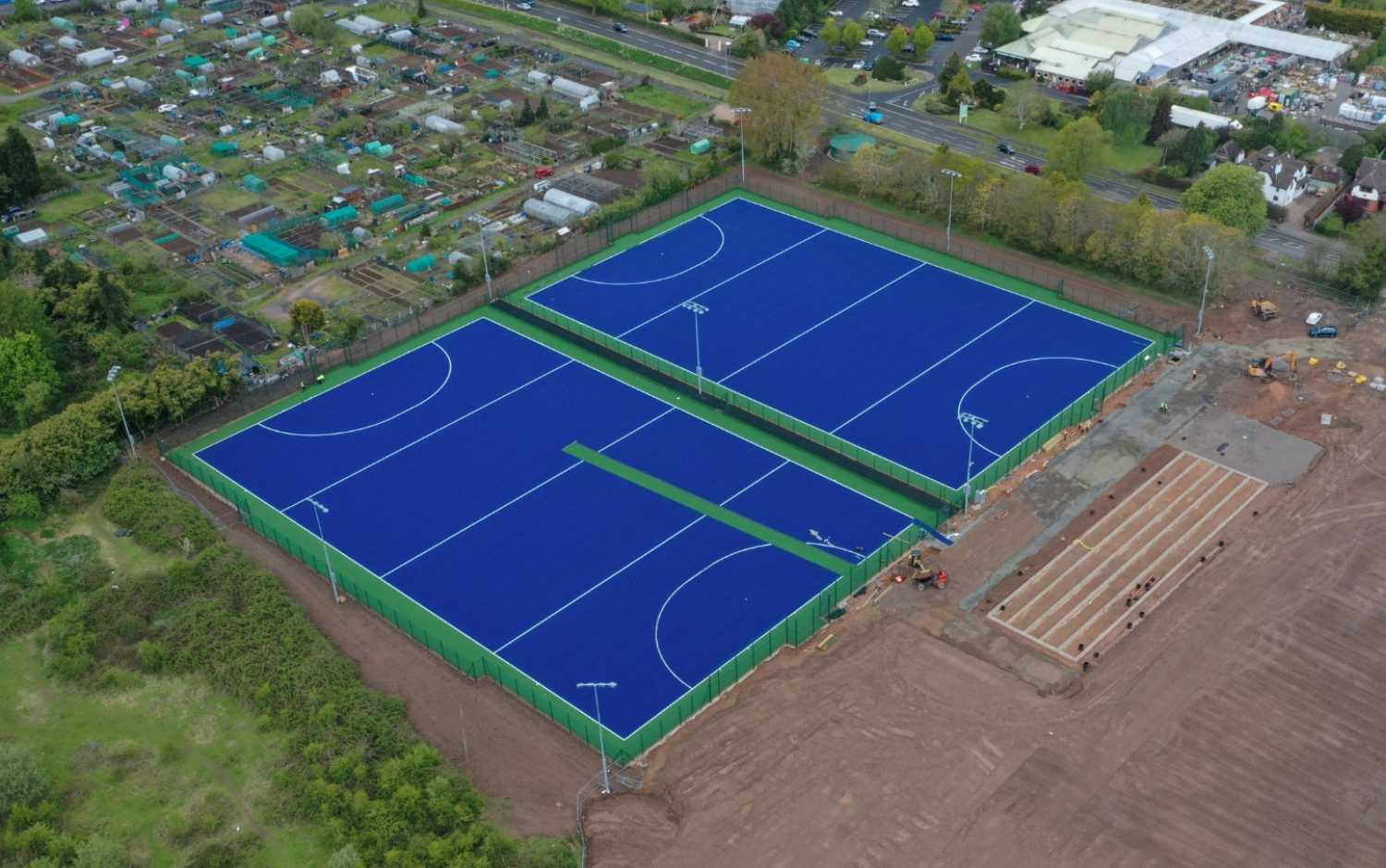 hockey pitch contractors finishing off field