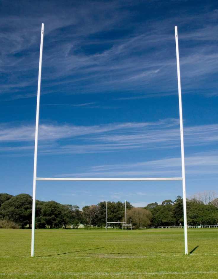 posts on constructed rugby pitch