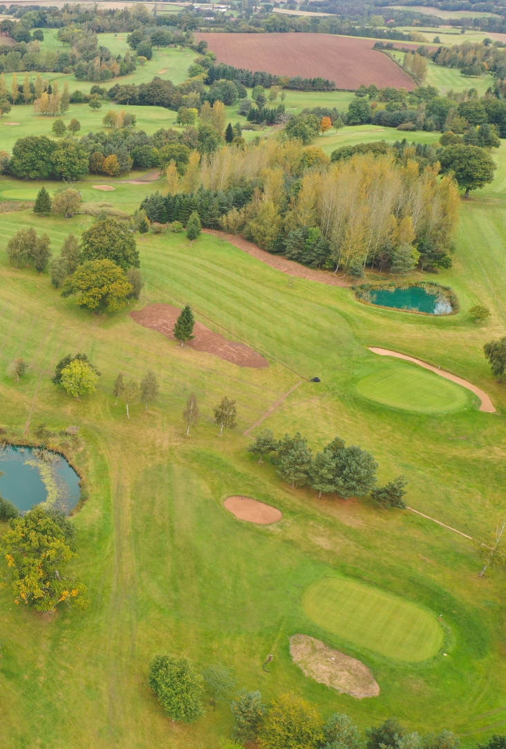 completed golf course construction site