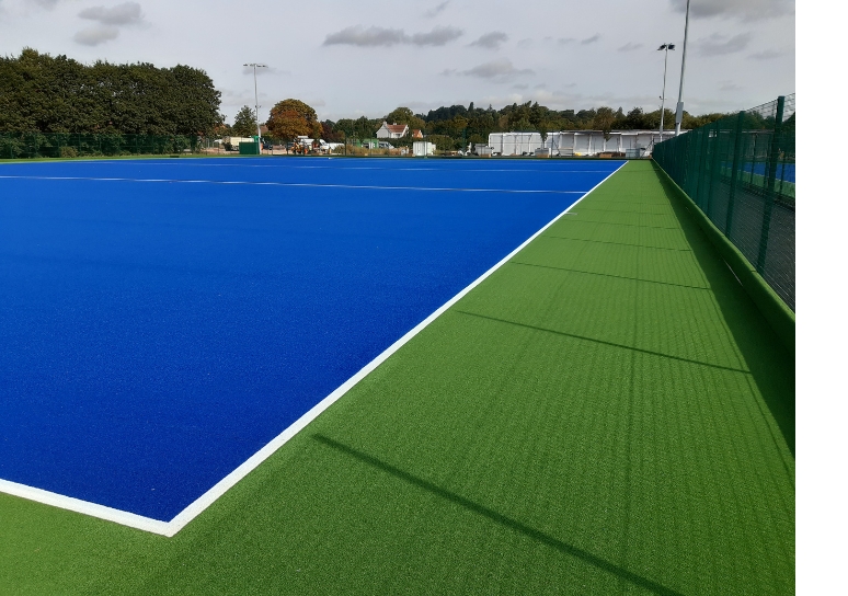 side view of hockey pitch