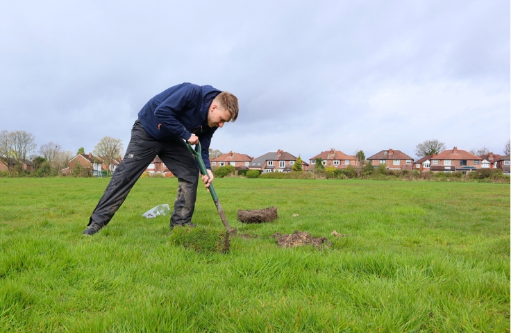 man conducting feasibility study