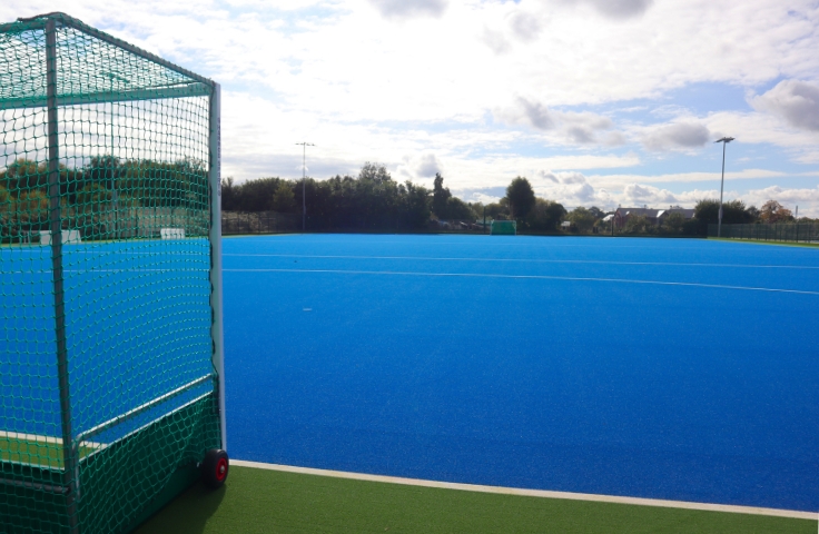 hockey pitch with goal