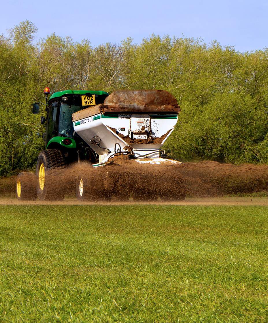 sand spreading during maintenance of pitch