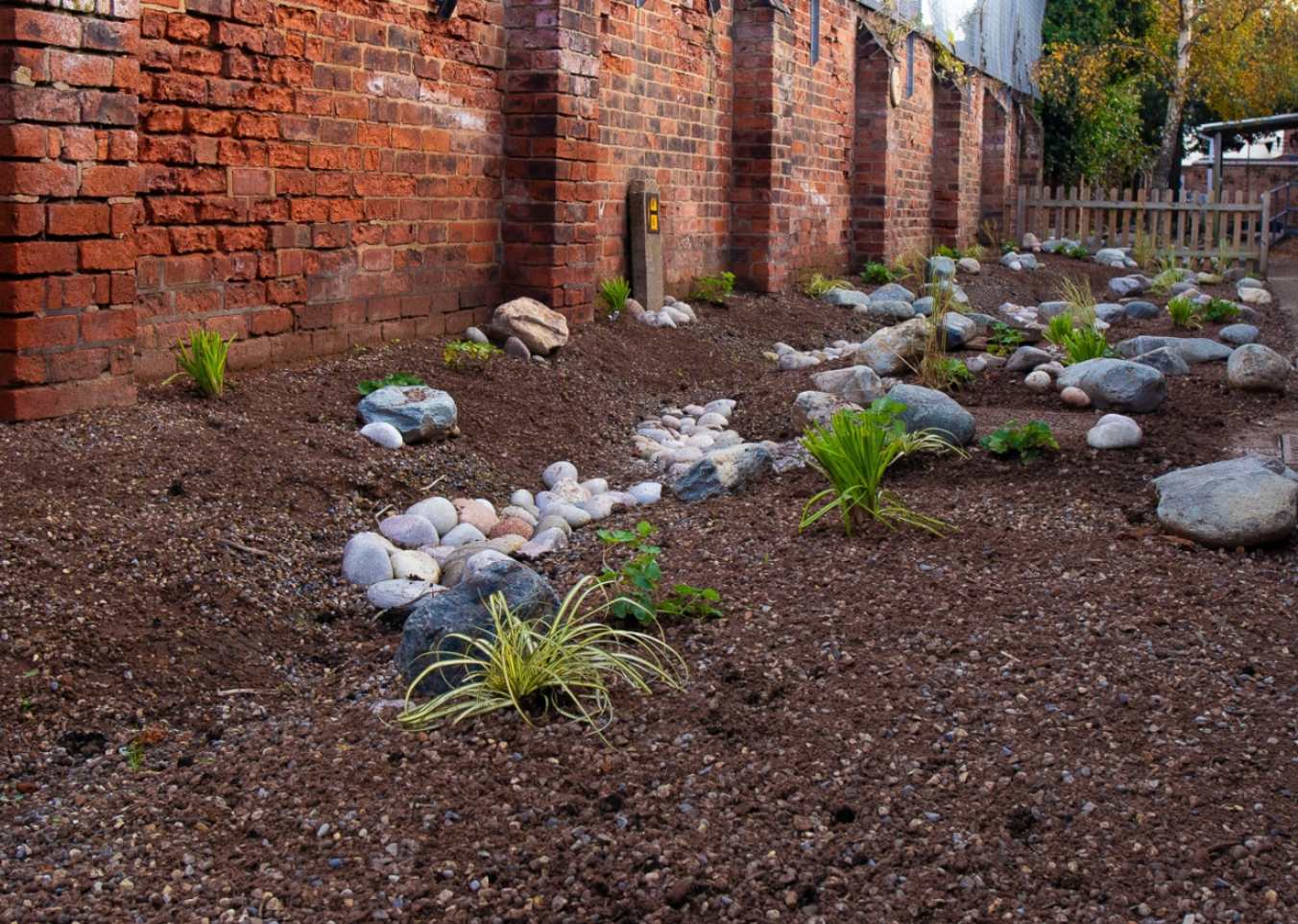 sustainable water management feature installed