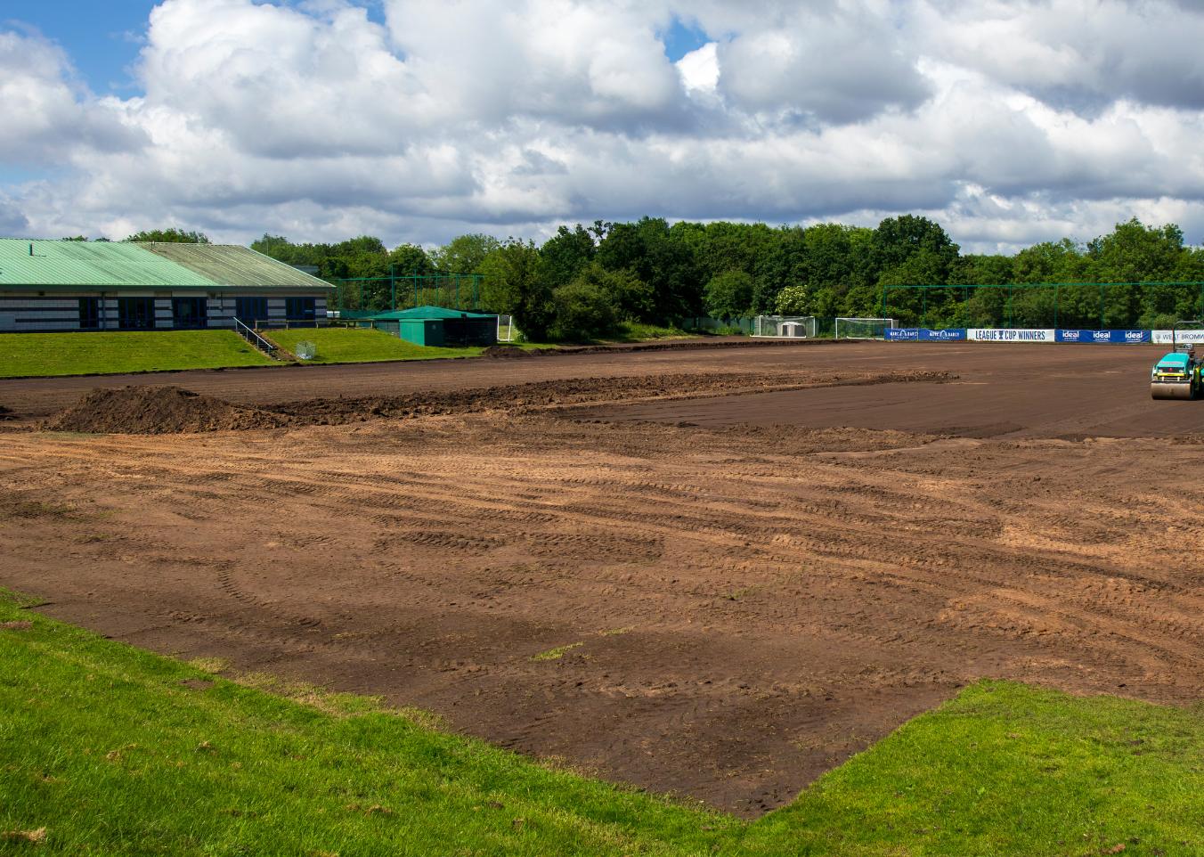 grass being stripped off at West Brom training ground