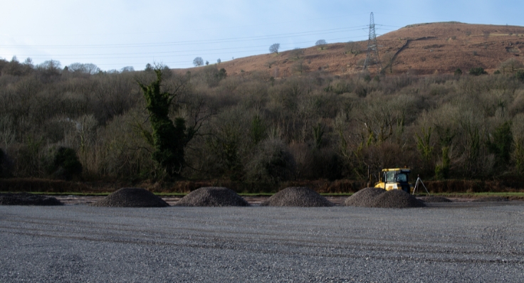 mounds of stone ready to roll