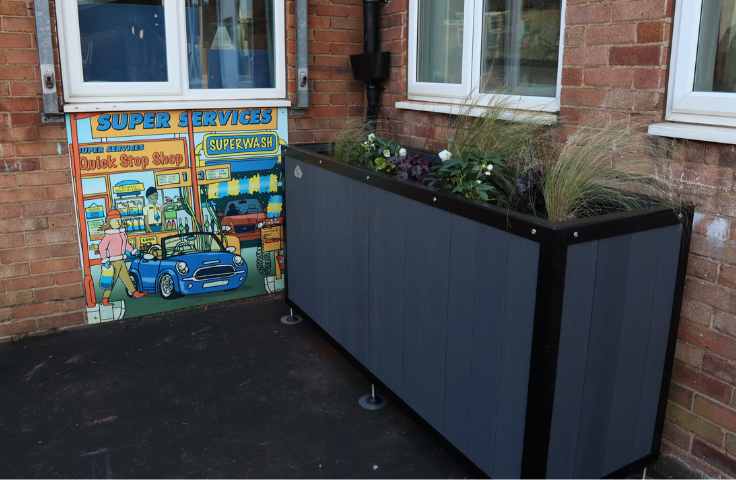 suds planter in school